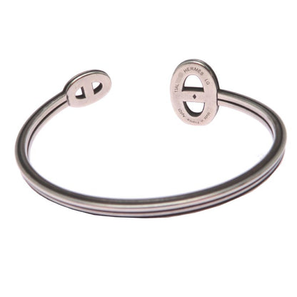 Hermes Bangle Bracelet Silver — view 2
