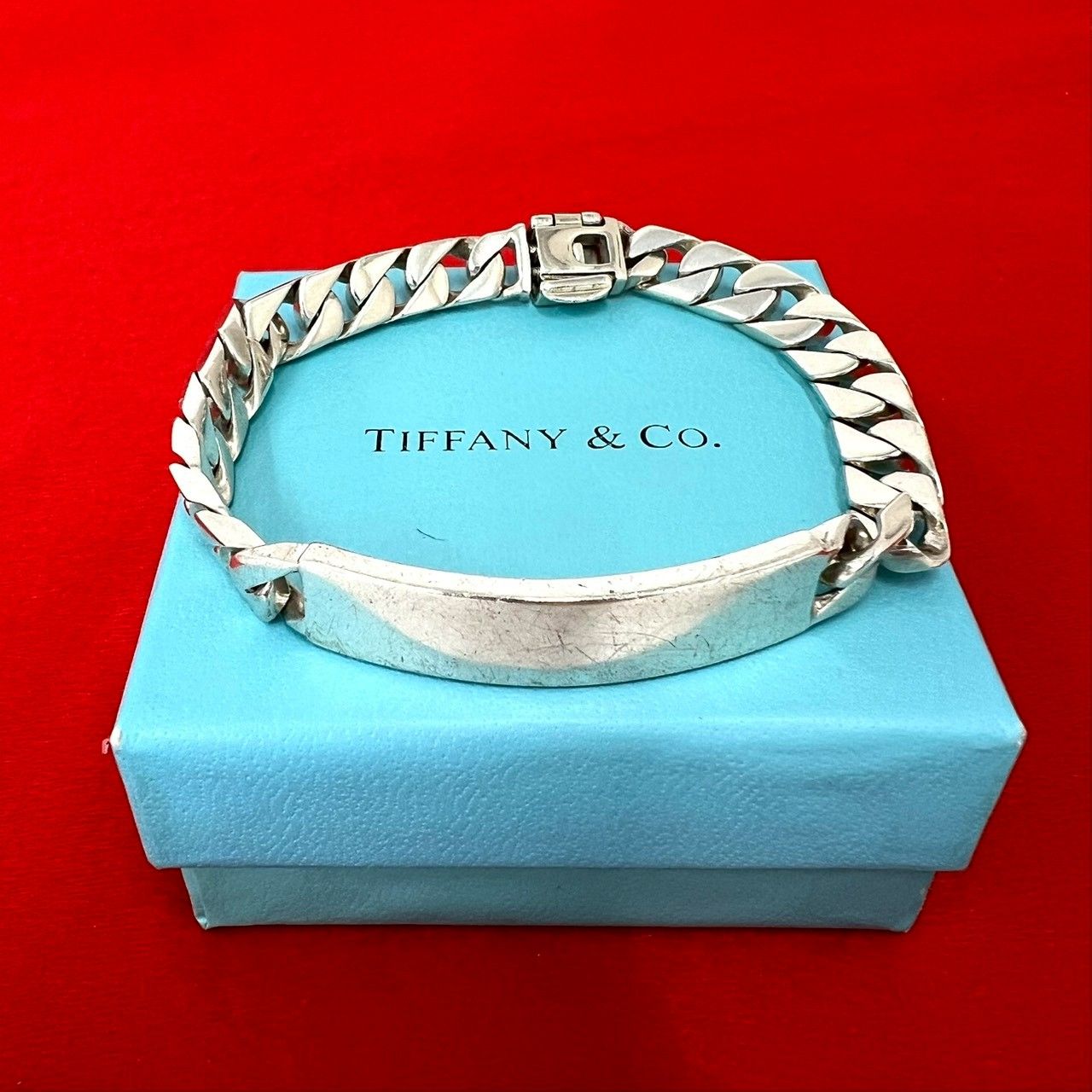 Tiffany & Co Vintage ID Bracelet 925 Sterling Silver Bangle