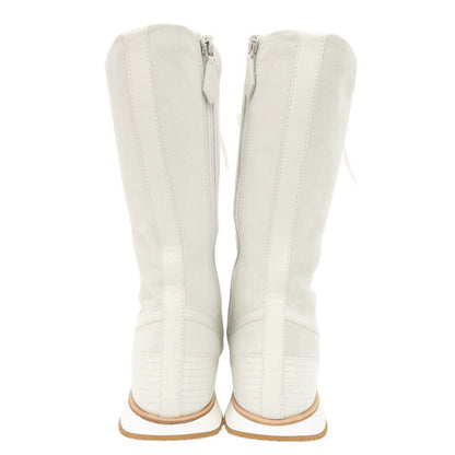 Hermes Lace Up 38 Vaubera Nappa White Sneakers High Cut Boots — view 4