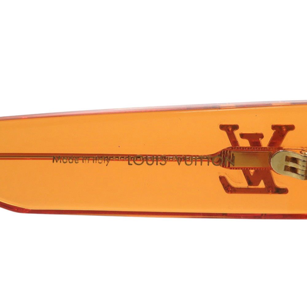 Louis Vuitton LV Crush Square Acetate Orange Sunglasses Eyewear — view 5