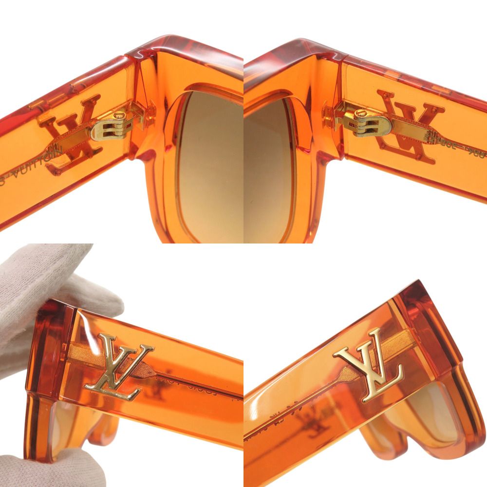 Louis Vuitton LV Crush Square Acetate Orange Sunglasses Eyewear — view 9