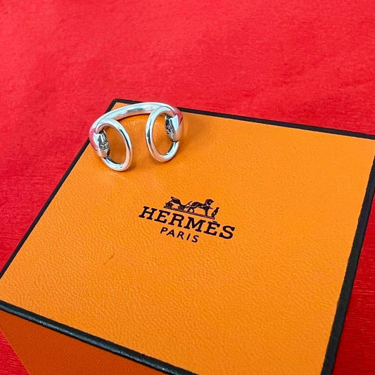 Hermes Vintage Nausicaa Ring 925 Sterling Silver