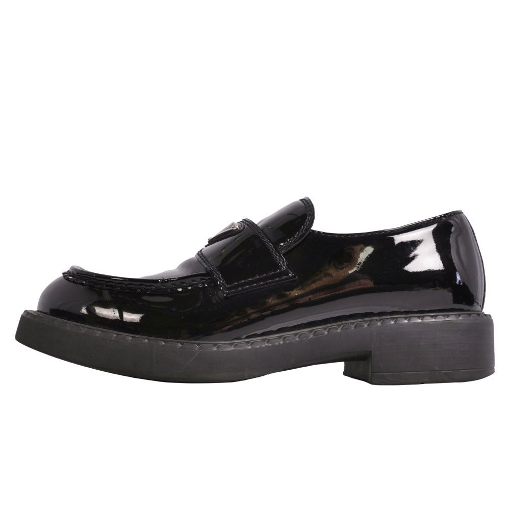 Prada Loafers Chocolate Moccasins Triangle — view 7