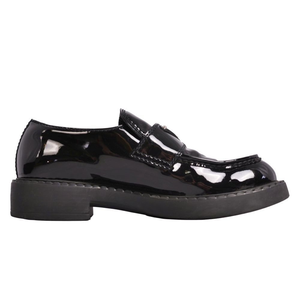 Prada Loafers Chocolate Moccasins Triangle — view 6