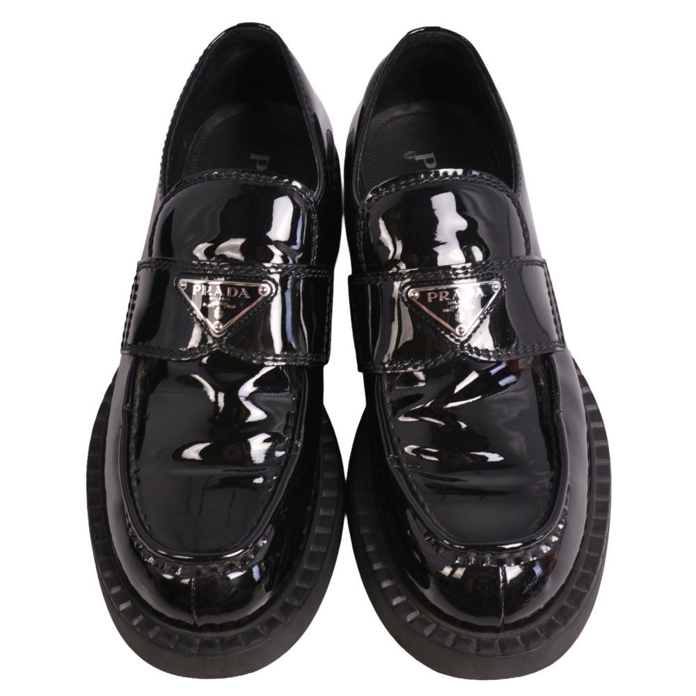 Prada Loafers Chocolate Moccasins Triangle — view 4