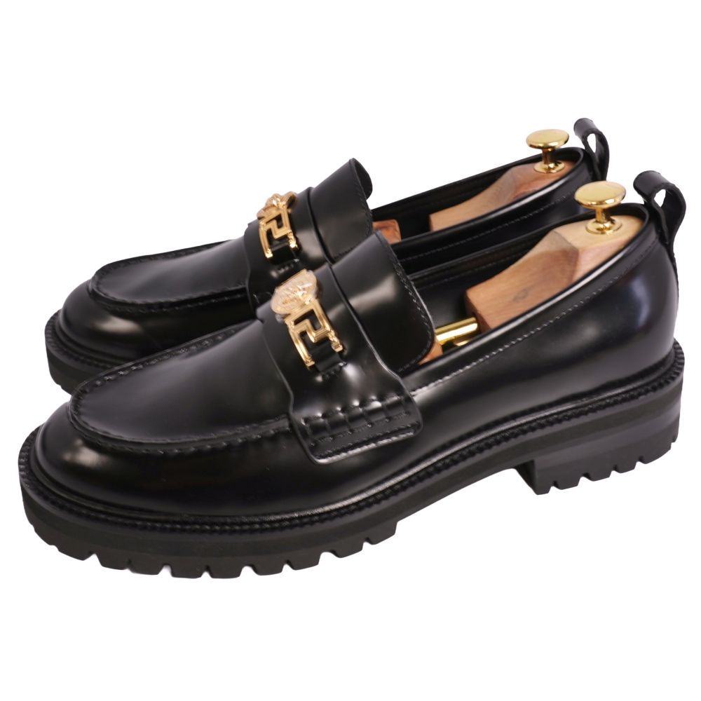 Versace Leather Shoes Loafers Moccasins Gray — view 2