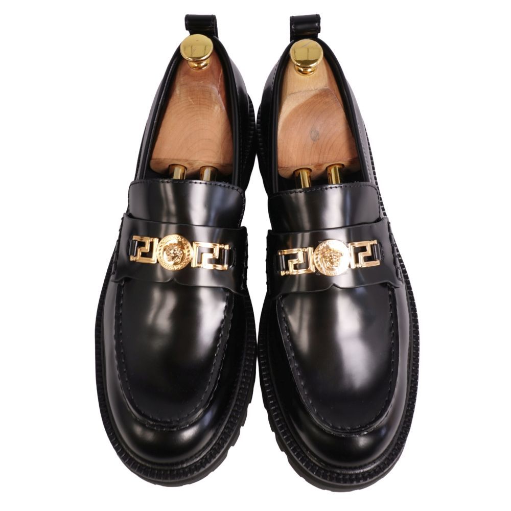 Versace Leather Shoes Loafers Moccasins Gray — view 4