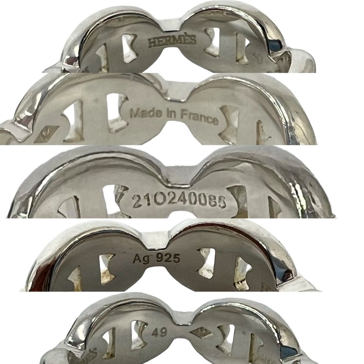 Hermes Chaine D'ancre Ring 925 Sterling Silver — view 3