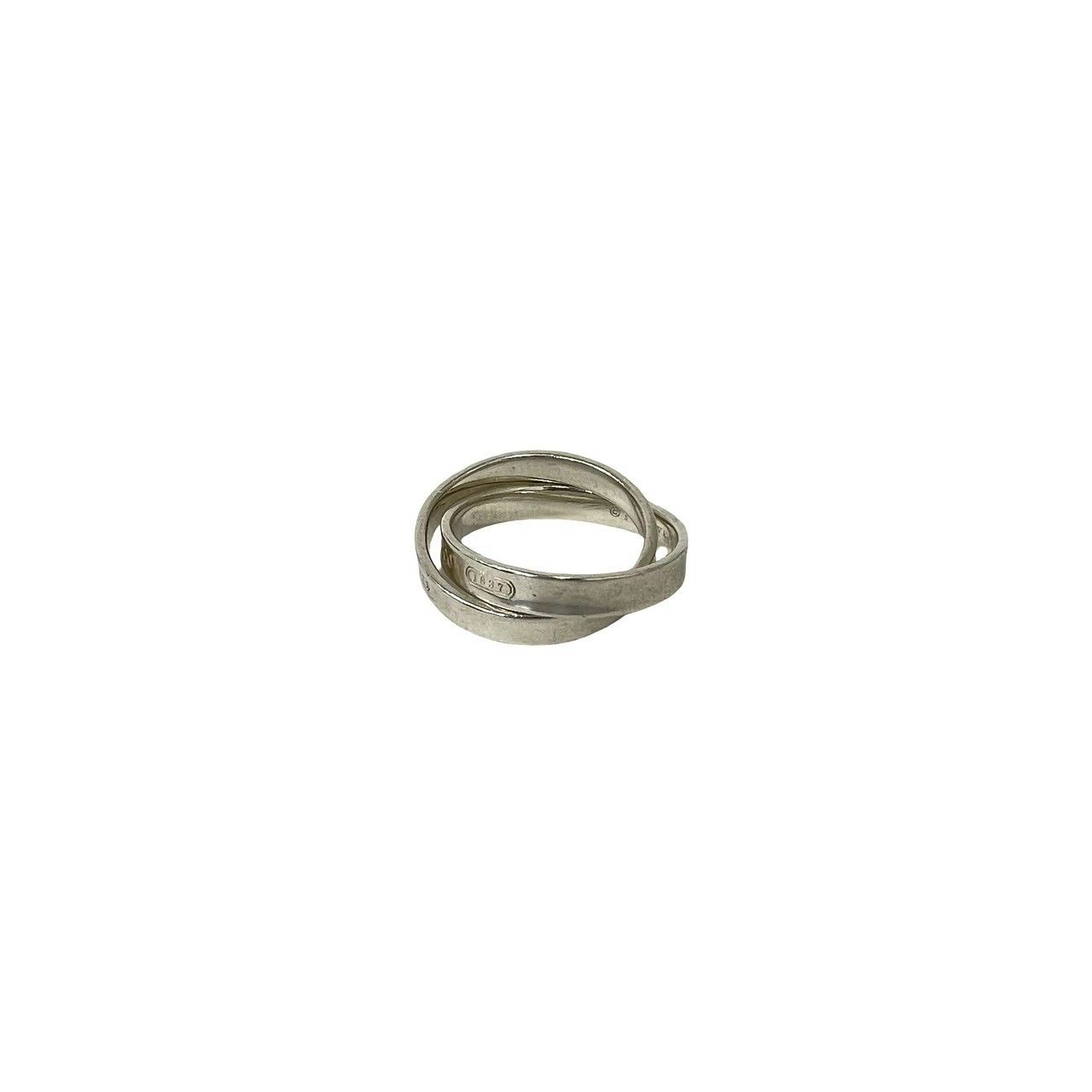 Tiffany & Co Vintage Double Narrow Ring 925 Sterling Silver — view 4