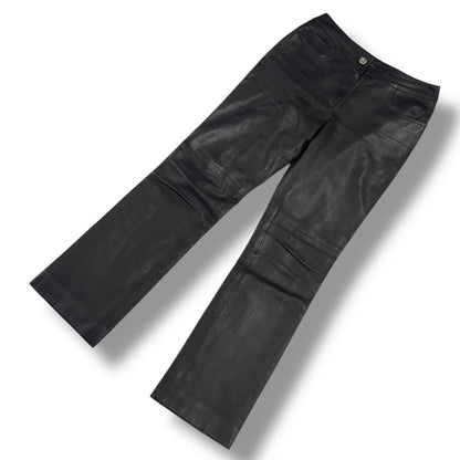 Chanel Pants Leather Black 38 — view 2