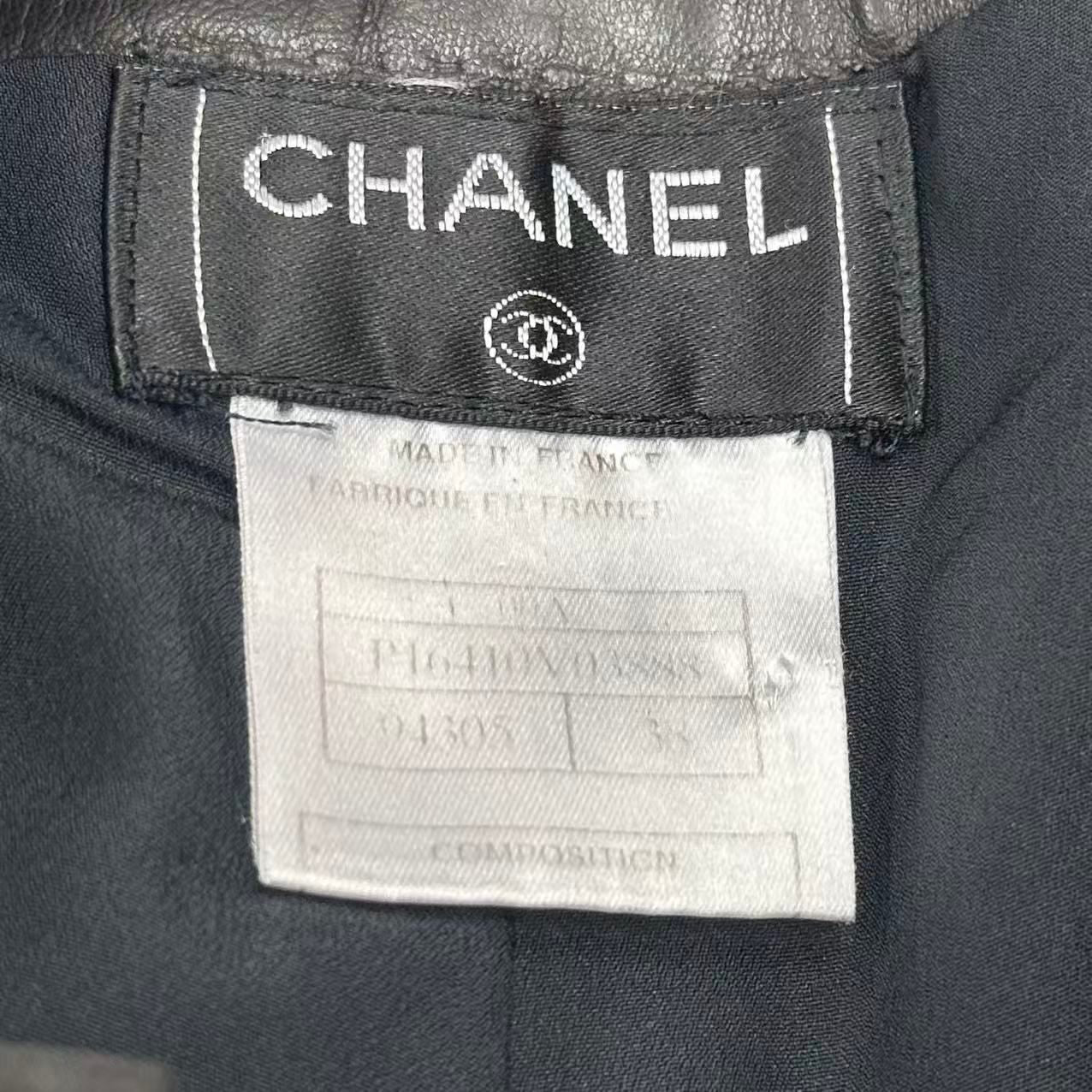 Chanel Pants Leather Black 38 — view 5