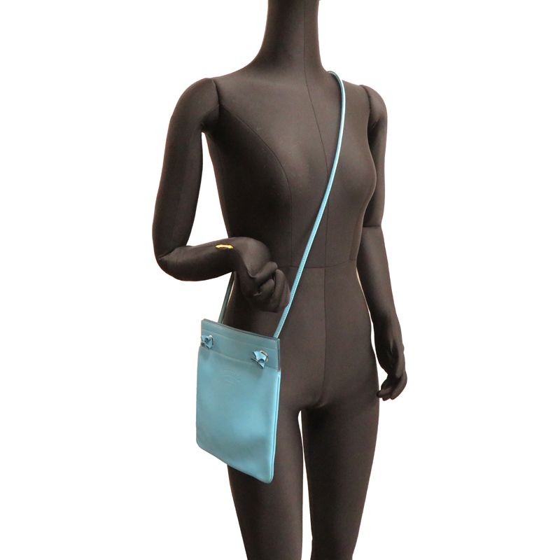 Hermes Shoulder Bag Blue — view 8