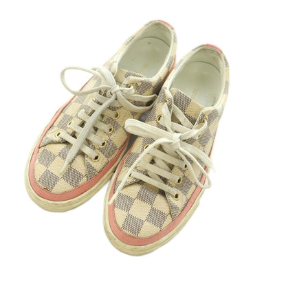 Louis Vuitton Sneakers Plaid Pattern 35.5 Pink Beige Purple — view 2