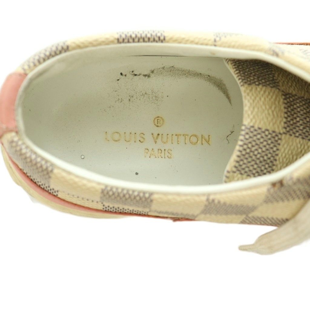Louis Vuitton Sneakers Plaid Pattern 35.5 Pink Beige Purple — view 7