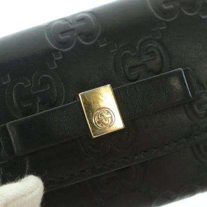Gucci Key Case Guccissima 6 Rows GG Logo Embossed Ribbon Black Key Holder — view 8