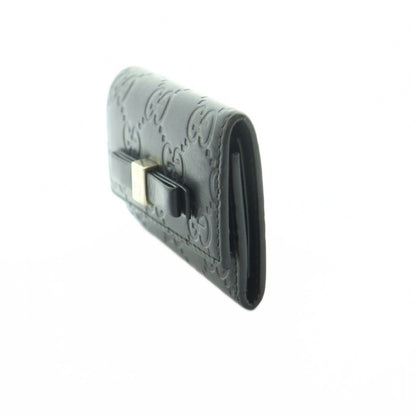 Gucci Key Case Guccissima 6 Rows GG Logo Embossed Ribbon Black Key Holder — view 3