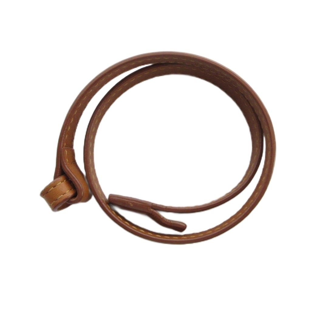 Loewe Bracelet Leather Logo Bangle Brown — view 4