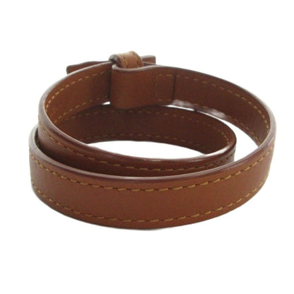 Loewe Bracelet Leather Logo Bangle Brown — view 3