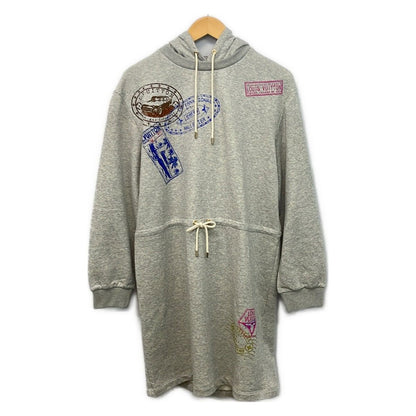 Louis Vuitton Dress L Labe Sweater LV 8 Gray Navy Multi