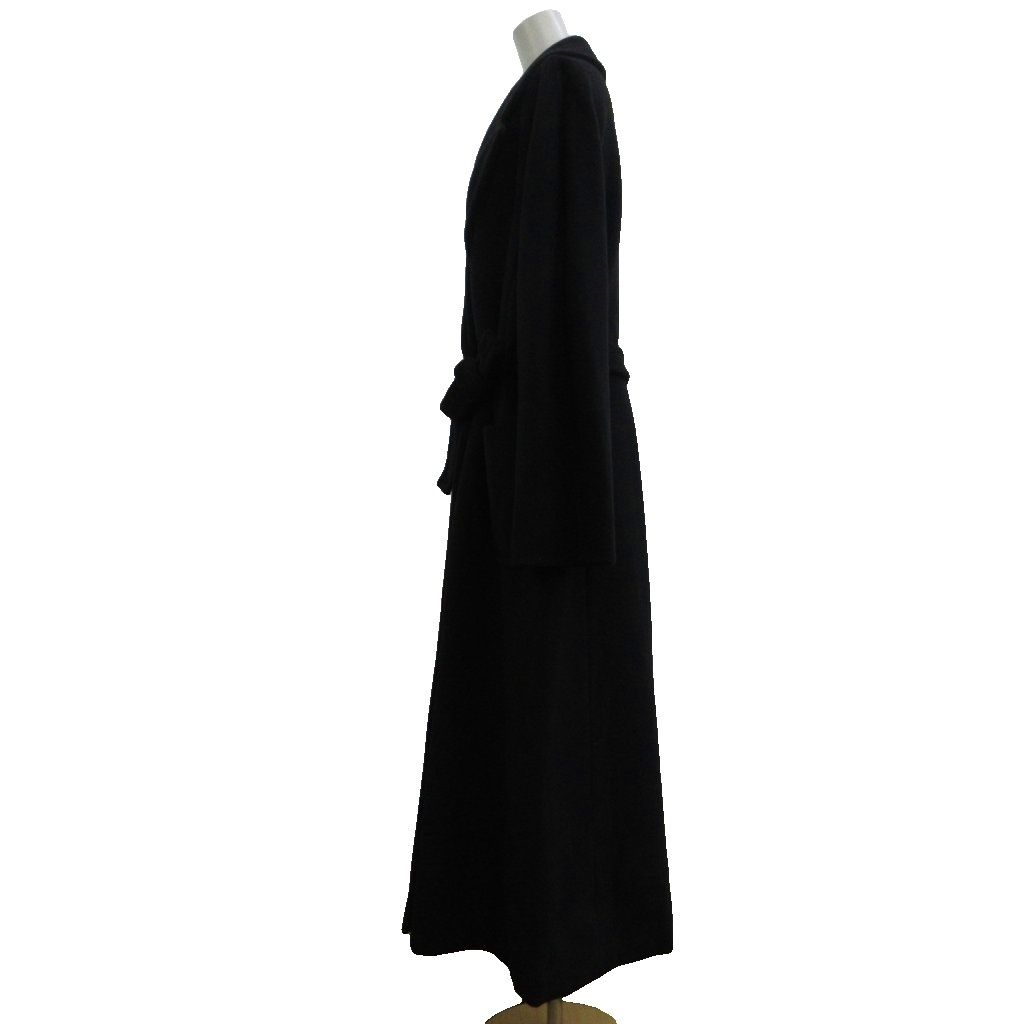 Max Mara Maxma Coat 44 Black White Tag Double Breasted Long Sleeve Length PP — view 3