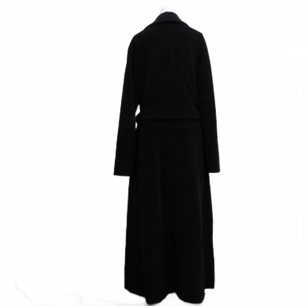 Max Mara Maxma Coat 44 Black White Tag Double Breasted Long Sleeve Length PP — view 2