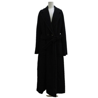 Max Mara Maxma Coat 44 Black White Tag Double Breasted Long Sleeve Length PP