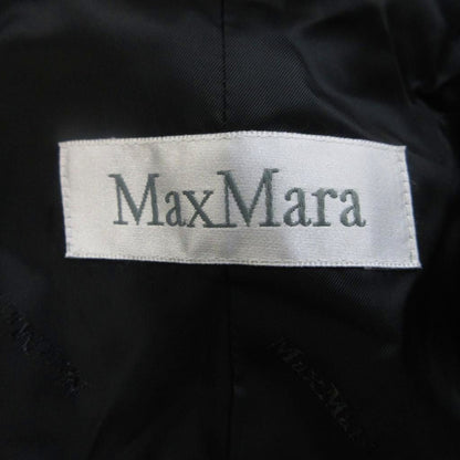 Max Mara Maxma Coat 44 Black White Tag Double Breasted Long Sleeve Length PP — view 5