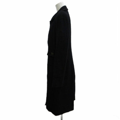 Max Mara Coat Outer Wool 42 Black Tweed Visual Decoration Long Sleeve Length PP — view 3