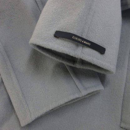 Max Mara S Maxma 'S Cucito a Mano Coat Outer 38 Blue Gray Double Breasted Long — view 6