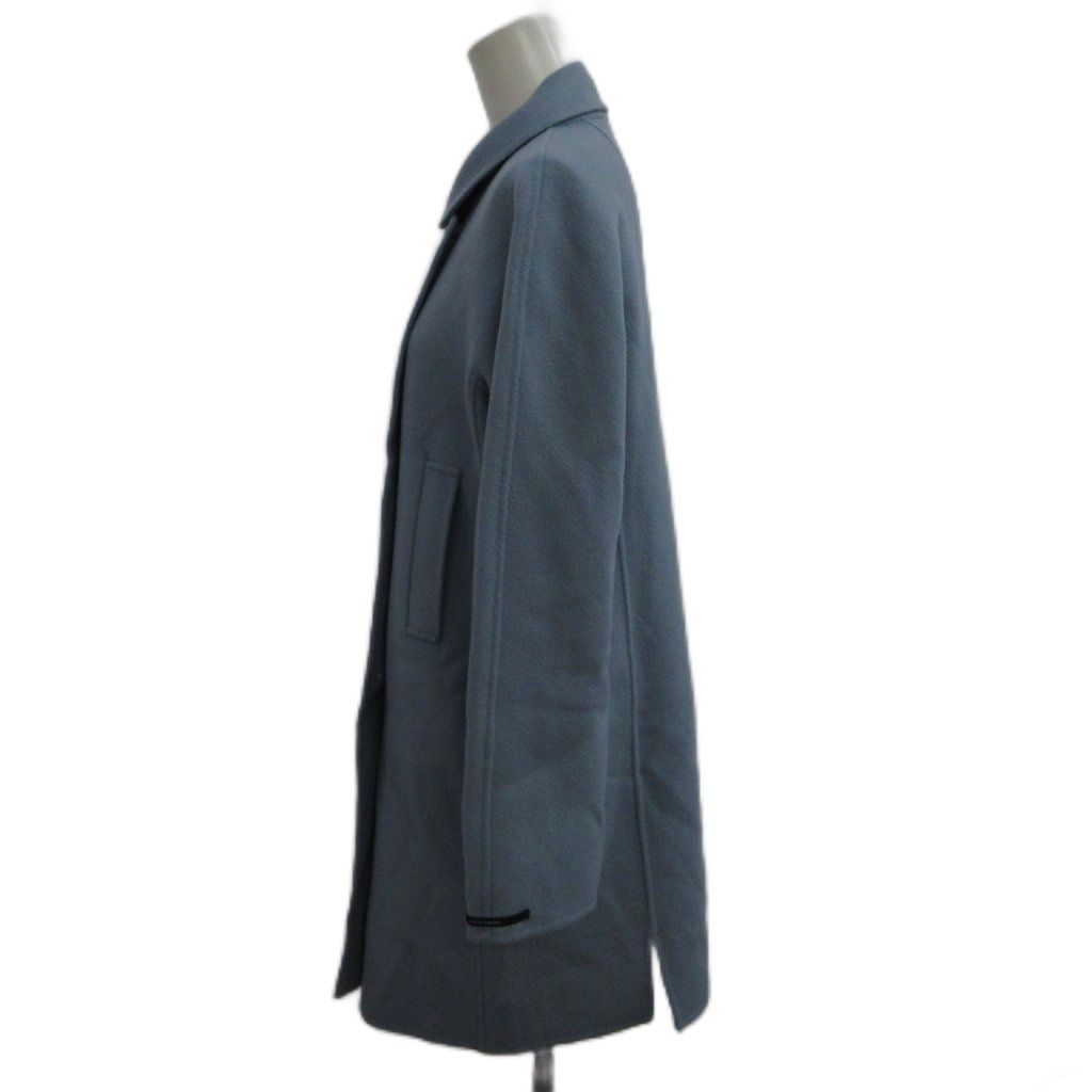 Max Mara S Maxma 'S Cucito a Mano Coat Outer 38 Blue Gray Double Breasted Long — view 3
