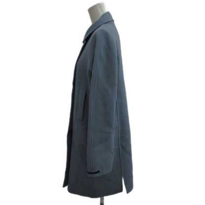 Max Mara S Maxma 'S Cucito a Mano Coat Outer 38 Blue Gray Double Breasted Long — view 3