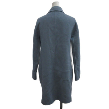 Max Mara S Maxma 'S Cucito a Mano Coat Outer 38 Blue Gray Double Breasted Long — view 2