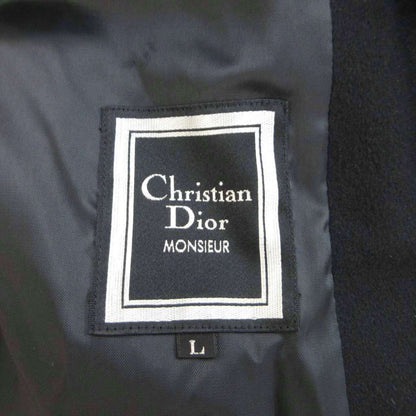 Dior Soutien Collar Coat Outer Wool L Black Long Sleeve PP — view 5