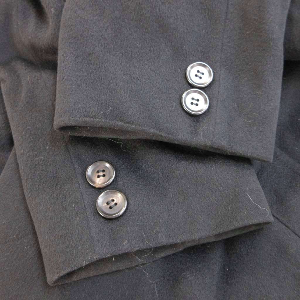 Dior Soutien Collar Coat Outer Wool L Black Long Sleeve PP — view 6