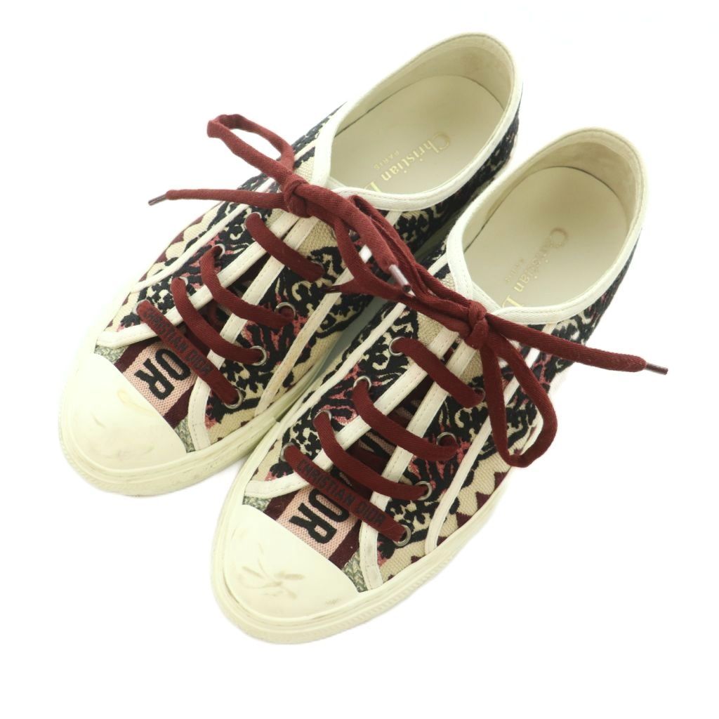 Dior Walk'n' Sneakers 39..0 cm Black Bordeaux Beige — view 2