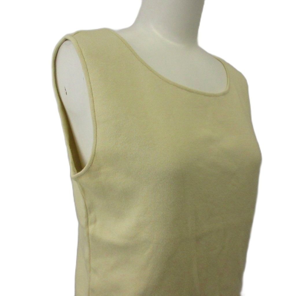 Chanel Knit Vest Sleeveless Pullover Crew Neck Logo Plate 42 XL Ivory — view 7