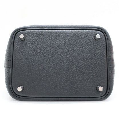 Hermes Heaven Picotin Lock PM Black Silver Taurillon Manufactured Around — view 5