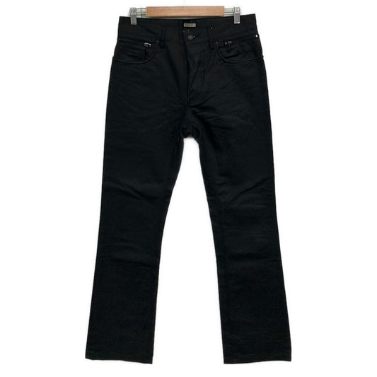Bottega Veneta Jeans 48 M Black Full Length Button Fly Oil Coating