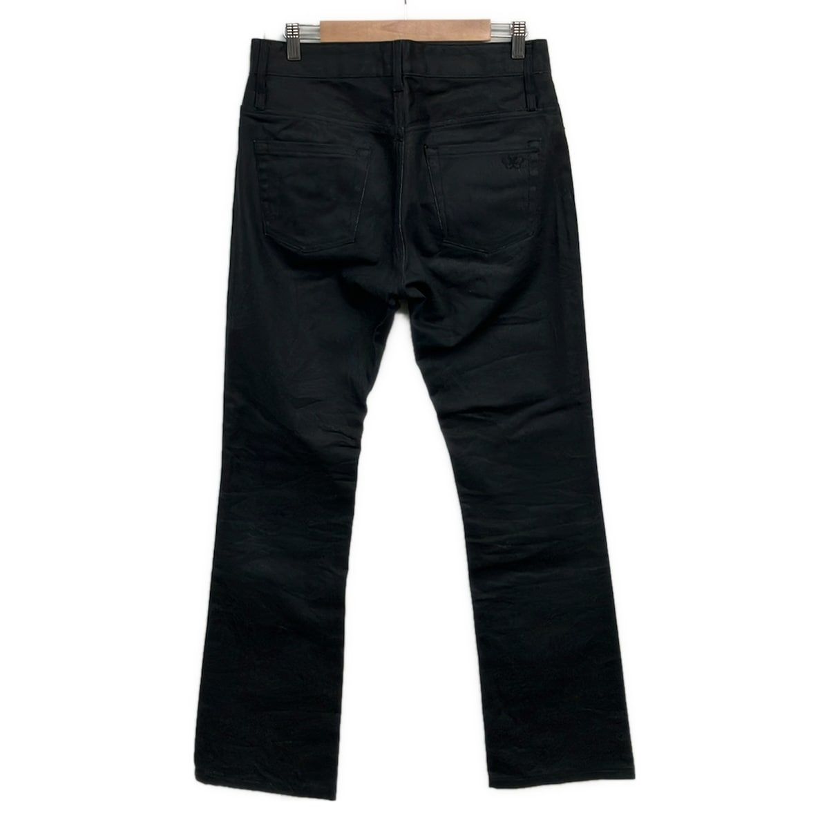 Bottega Veneta Jeans 48 M Black Full Length Button Fly Oil Coating — view 2