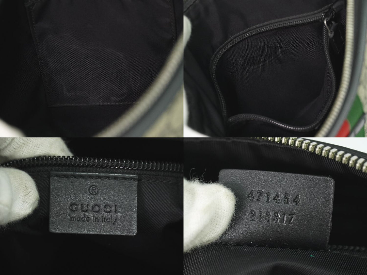 Gucci Sherry Line GG Supreme Shoulder Bag Pochette Beige Shelly — view 9