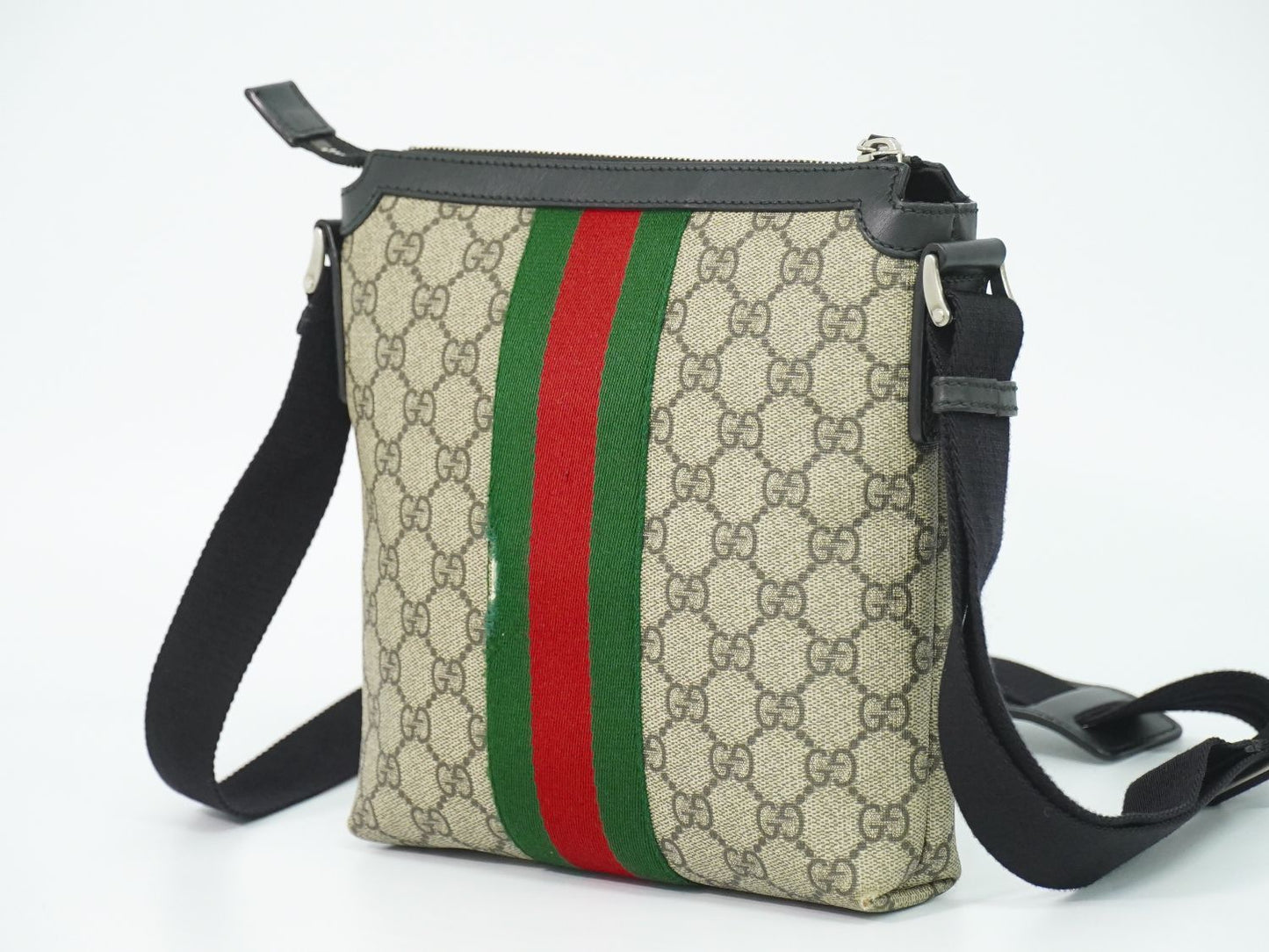 Gucci Sherry Line GG Supreme Shoulder Bag Pochette Beige Shelly — view 2