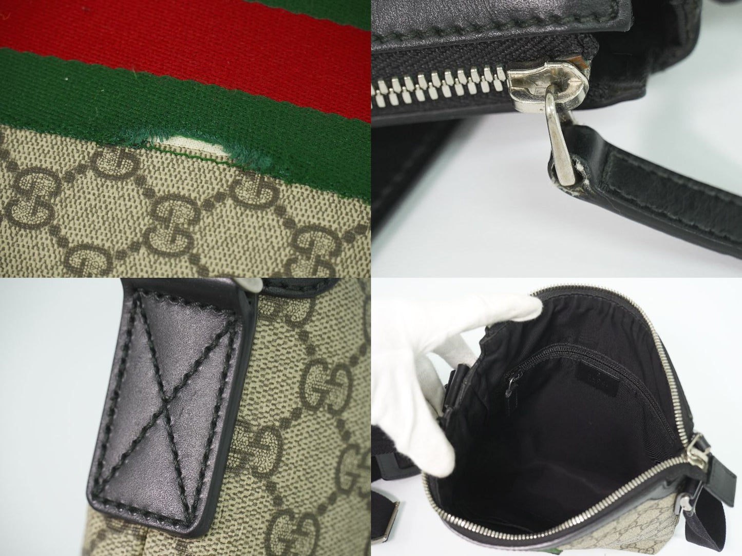 Gucci Sherry Line GG Supreme Shoulder Bag Pochette Beige Shelly — view 8