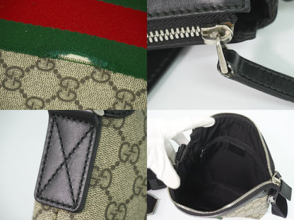 Gucci Sherry Line GG Supreme Shoulder Bag Pochette Beige Shelly — view 8