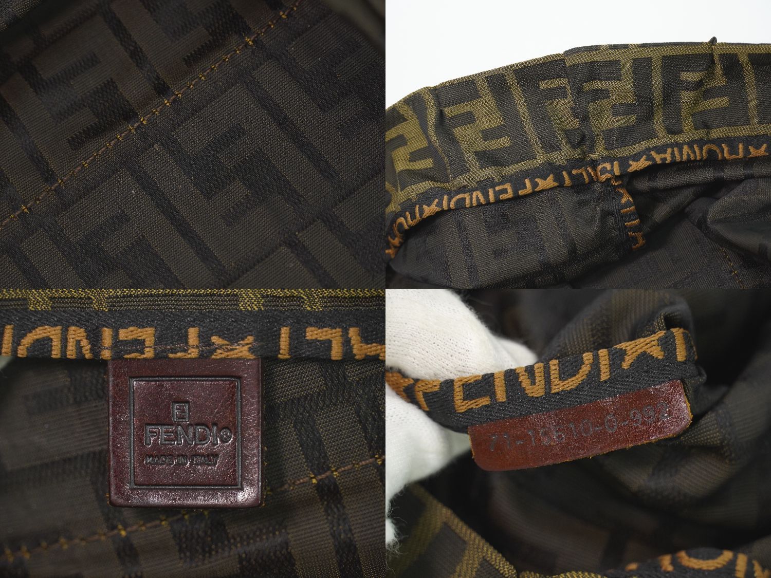 Fendi Zucca Tote Canvas Brown — view 9