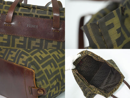 Fendi Zucca Tote Canvas Brown — view 8