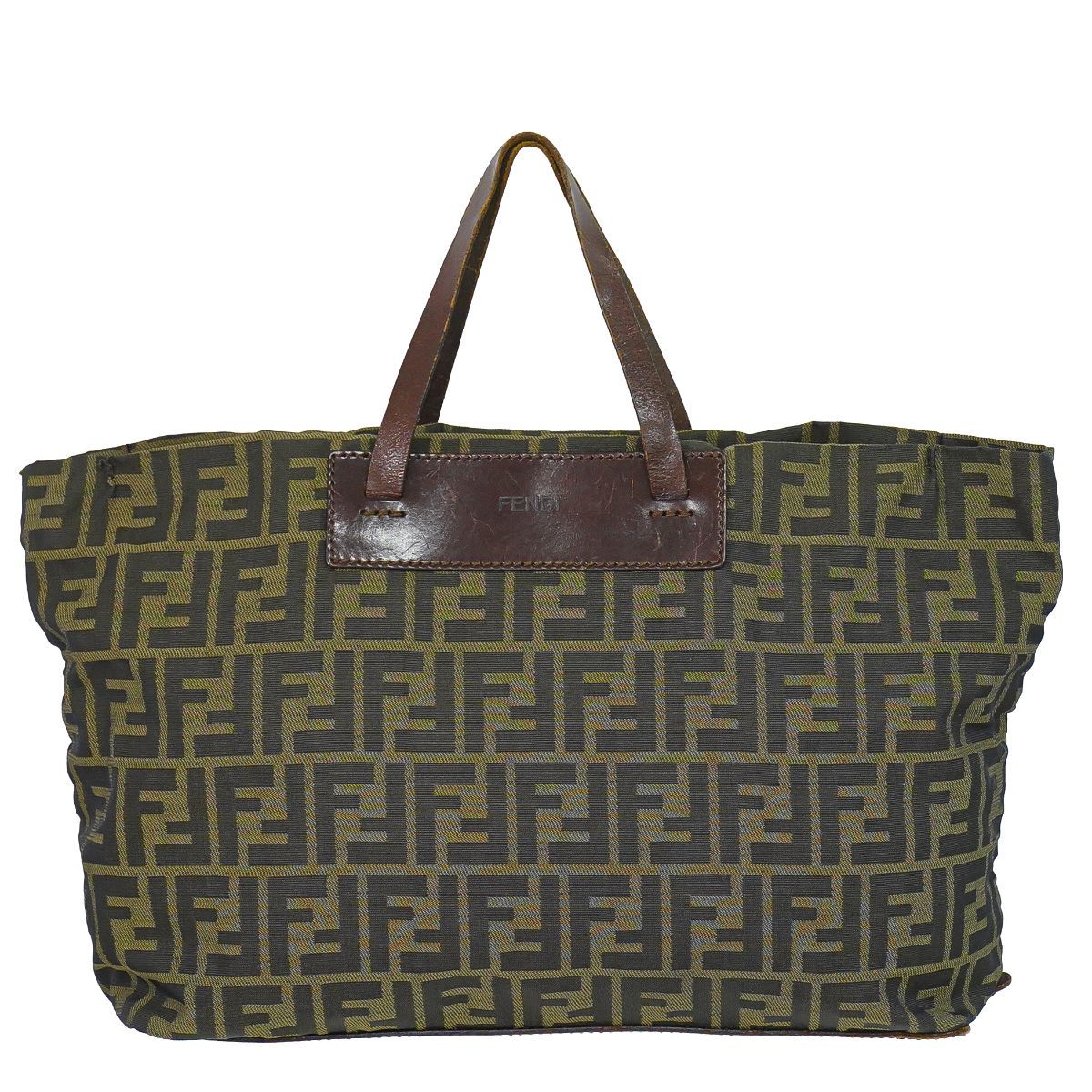 Fendi Zucca Tote Canvas Brown