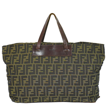 Fendi Zucca Tote Canvas Brown