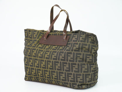 Fendi Zucca Tote Canvas Brown — view 2