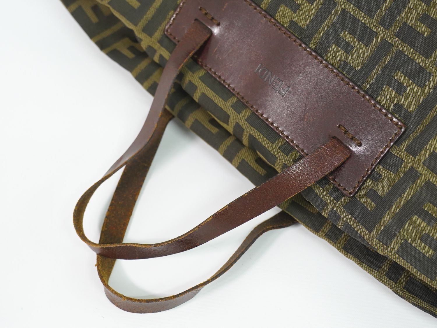 Fendi Zucca Tote Canvas Brown — view 4