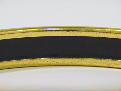 Hermes Enamel PM Bangle Bracelet Cloisonne Gold Plated Multicolor Email — view 6